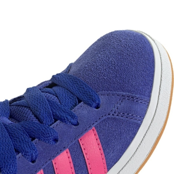 NWT Adidas Grand Court 00s Kids Size 4Y Blue Pink Suede Skate Puffy Tongue - Picture 8 of 9